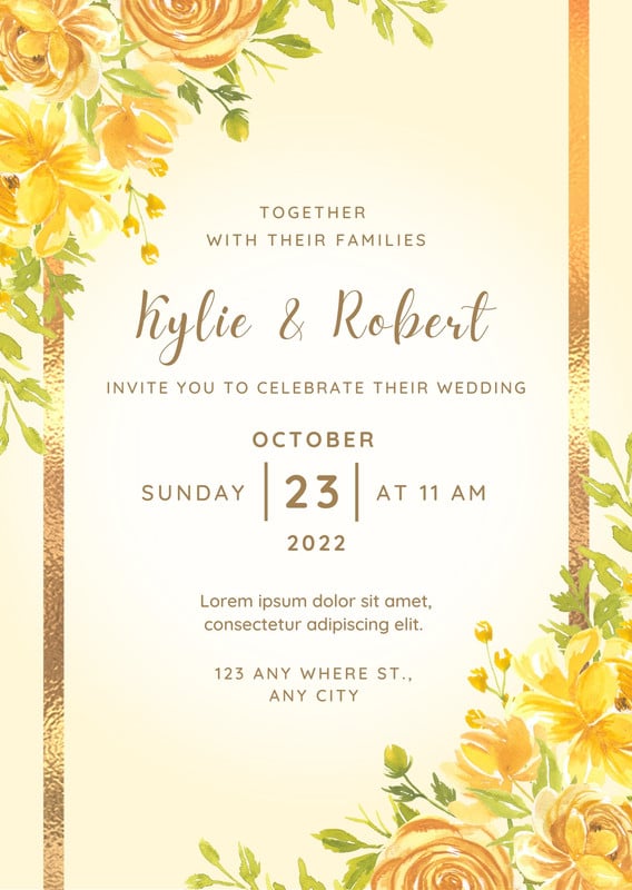 Page 6 - Wedding invitation templates to customize for free | Canva