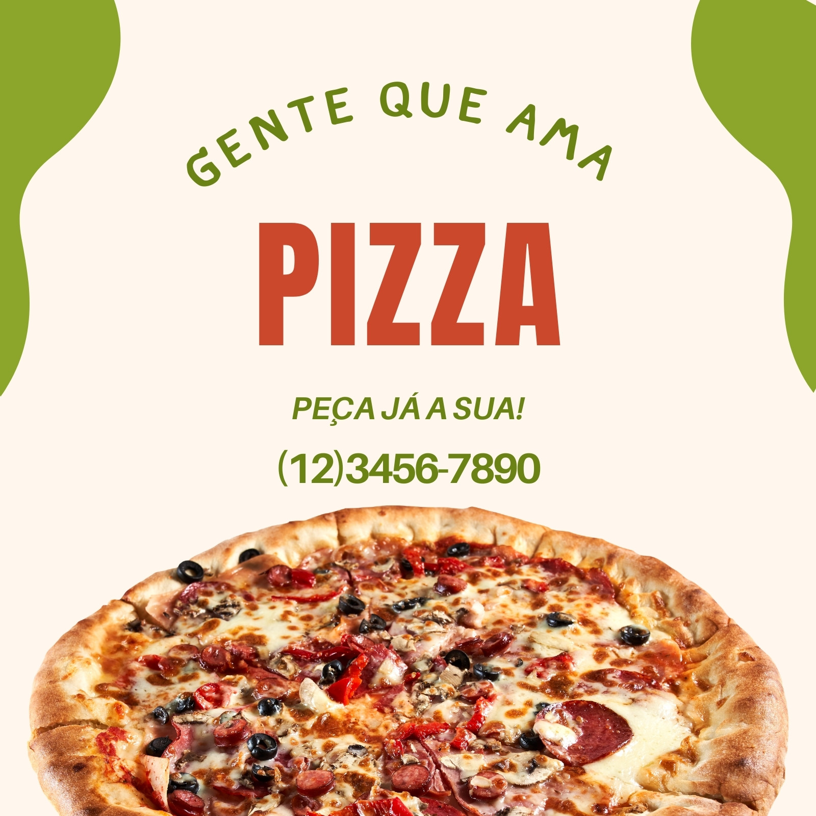 Estamos Abertos Campanha Publicitária Pizzaria Social Media PSD Editável  [download] - Designi