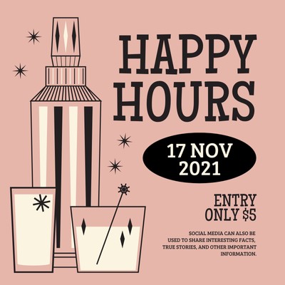 Free and customizable happy hour templates