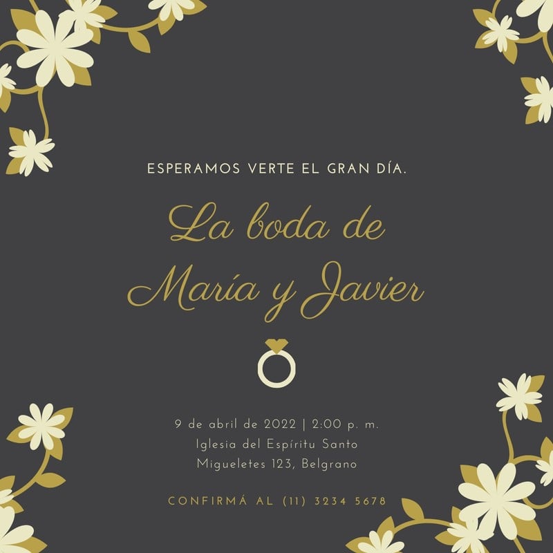 Explorá Nuestras Plantillas De Invitaciones De Boda Gratuitas Canva 7667