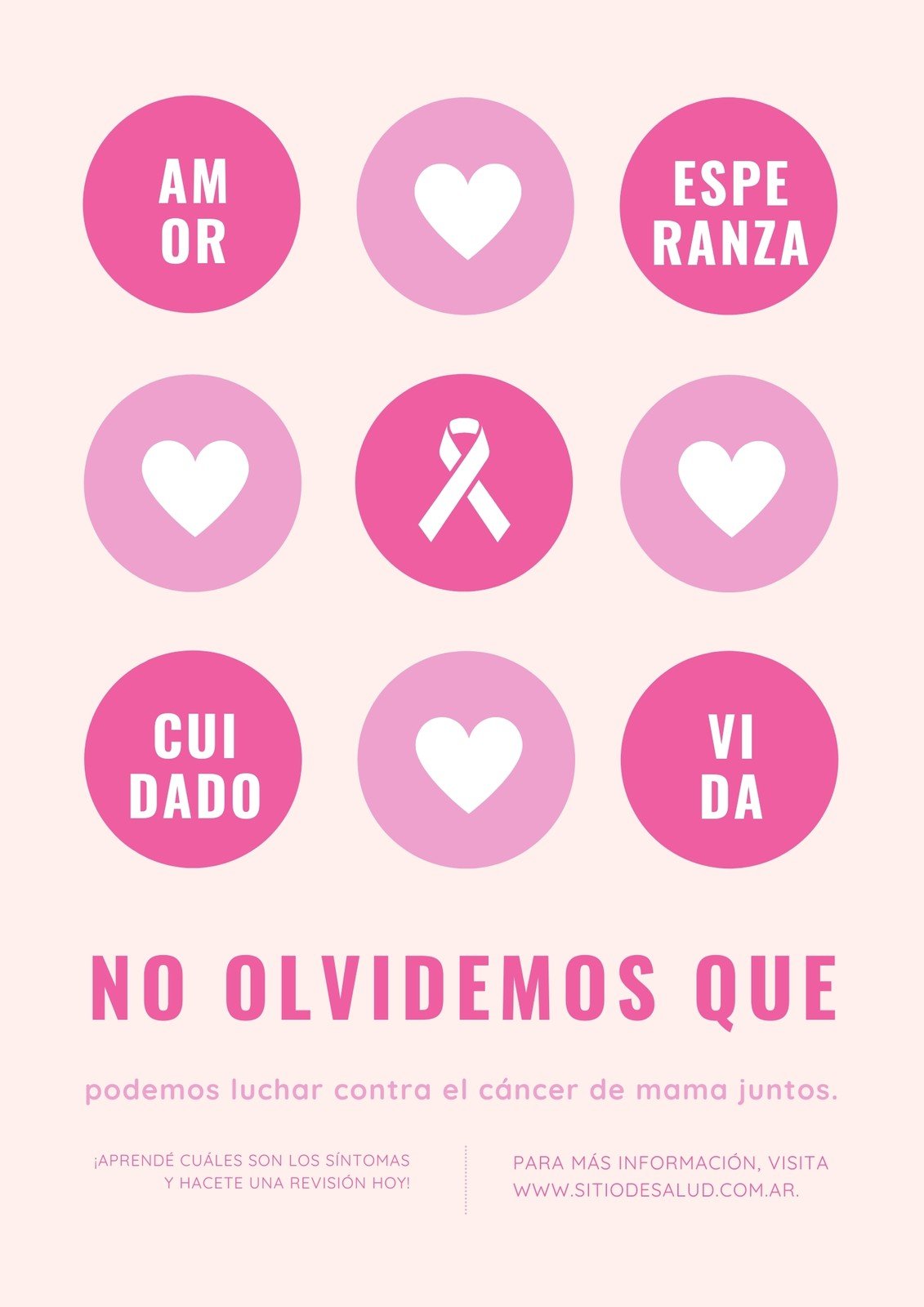 Plantillas de carteles de prevención del cáncer de mama gratuitas | Canva