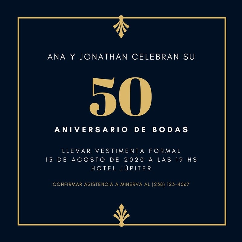 Plantillas De Invitaciones De Bodas De Oro Gratuitas Canva 