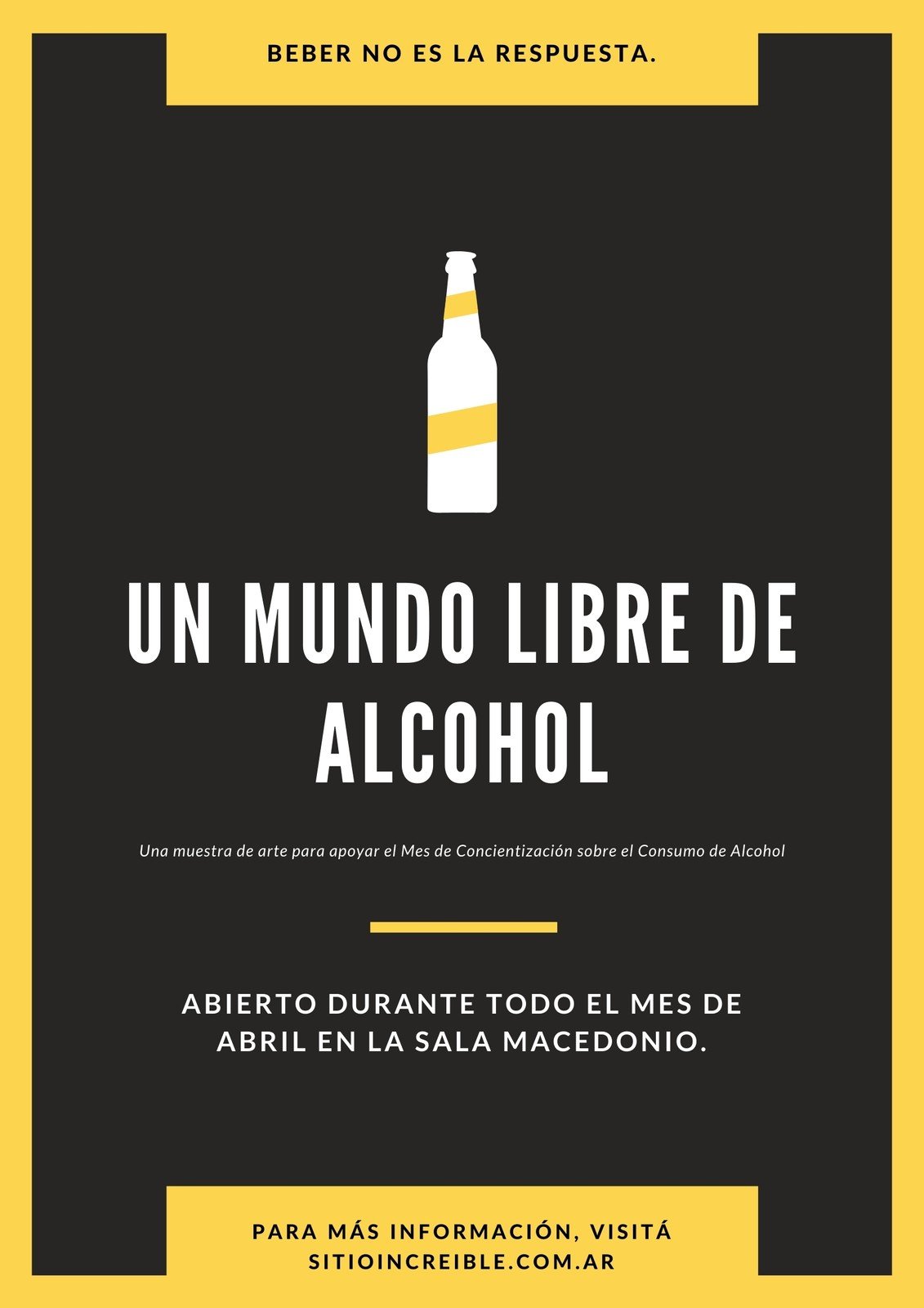 Explor Nuestras Plantillas De Carteles Sobre El Alcoholismo Canva