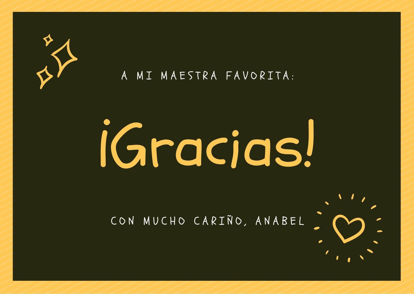 Plantillas de tarjetas de agradecimiento para profesor | Canva