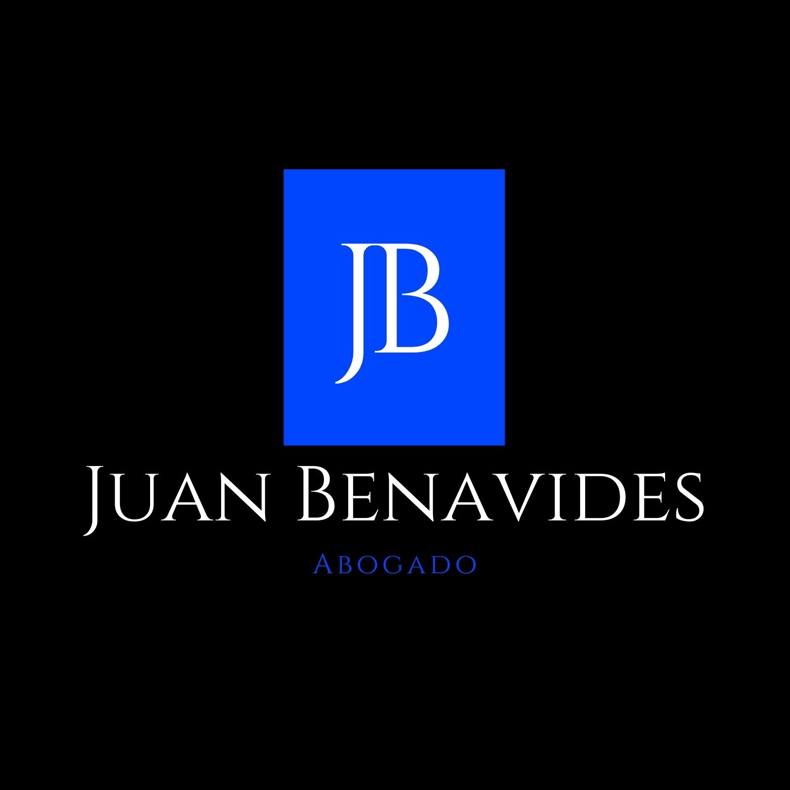 Negro Azul Rectángulo Despacho Jurídico Logo