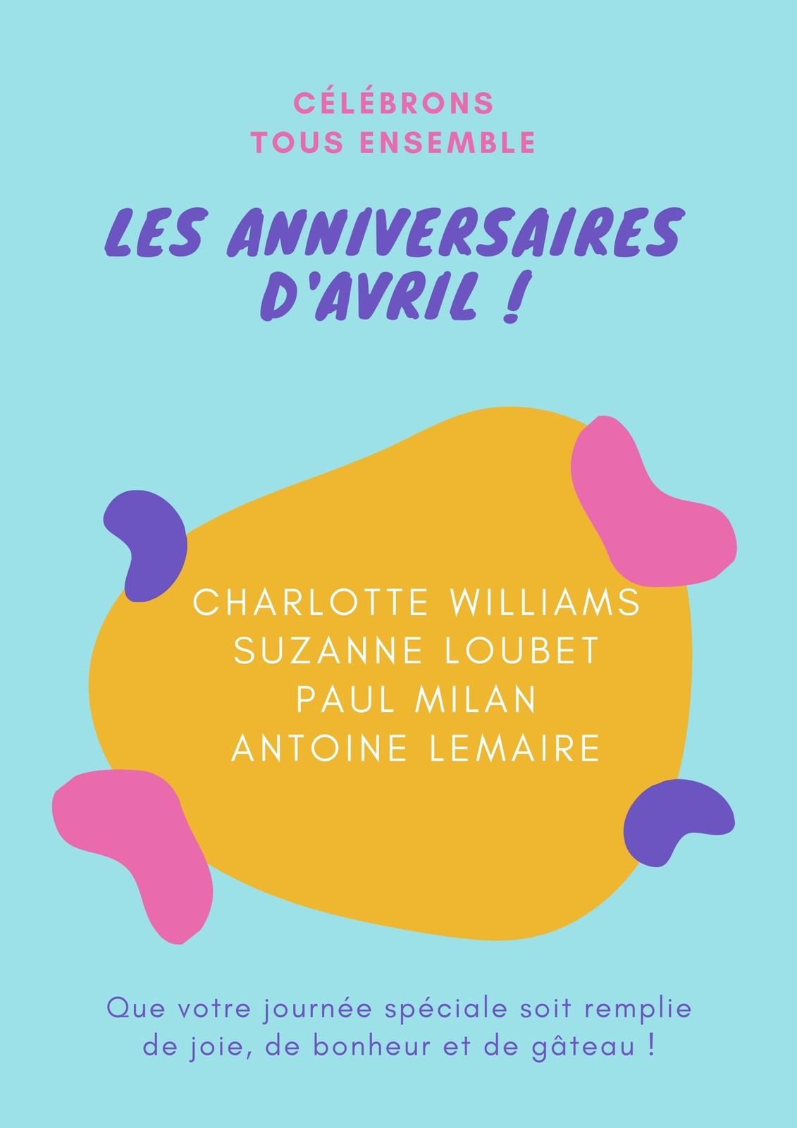 Affiches Anniversaire Les Plus Beaux Modeles Du Web Canva