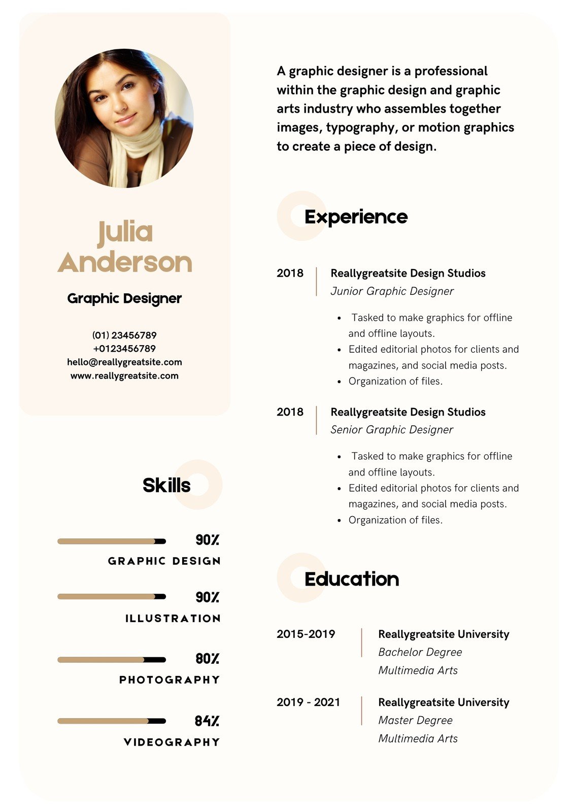 Page 9 - Free printable, customizable minimalist resume templates | Canva