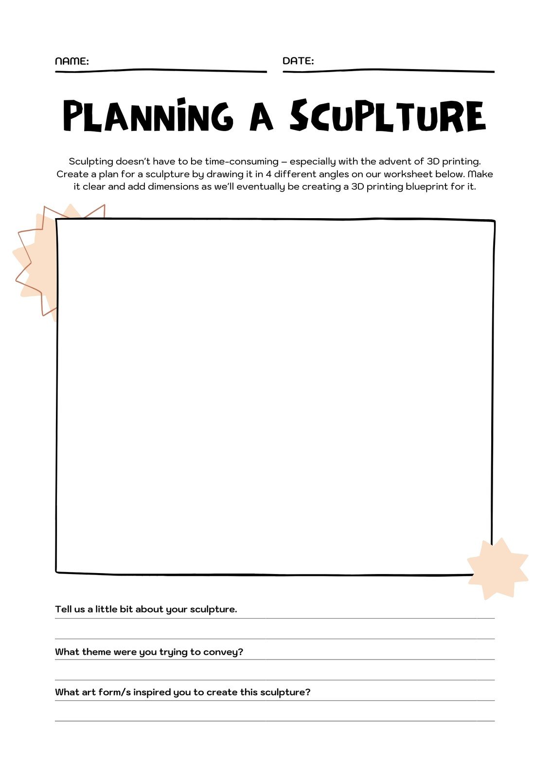 free custom printable art worksheet templates canva