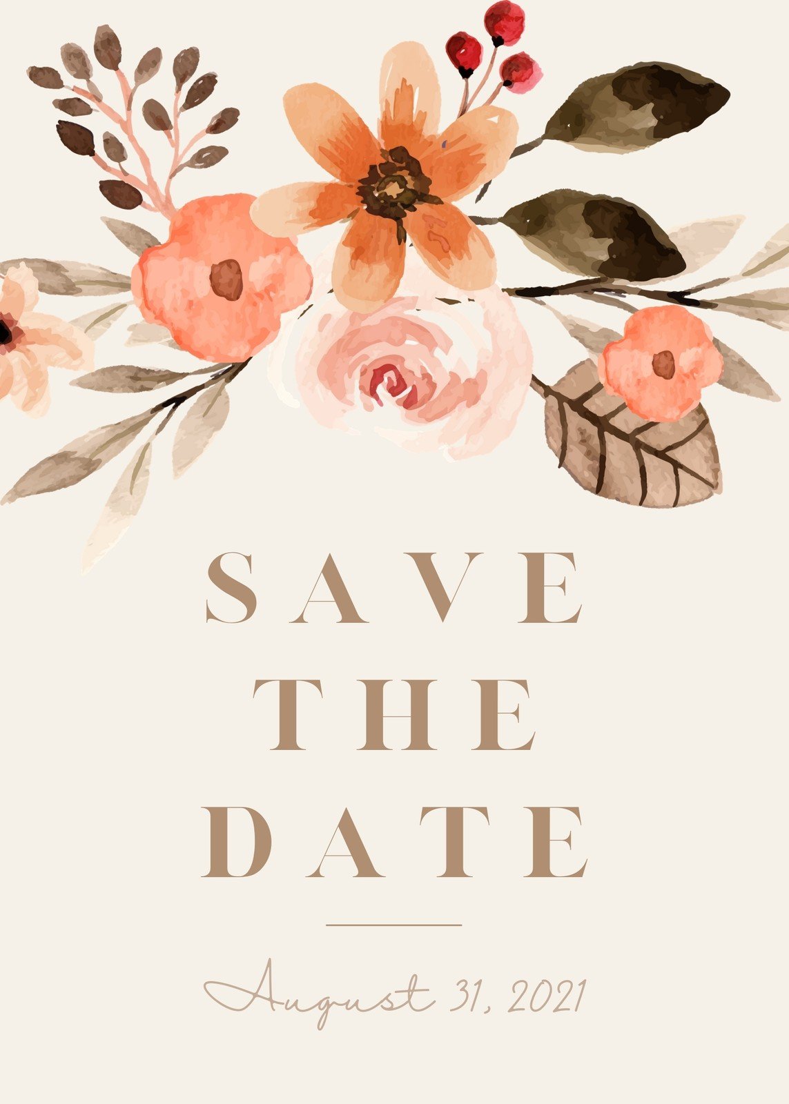 Free save the date card templates to edit and print