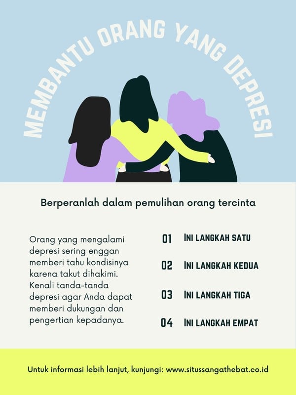 Canva Poster Penjelasan Kesehatan Depresi Kesehatan Mental Tebal & Terang Biru Kuning Ungu VYV Ys6tG7o 