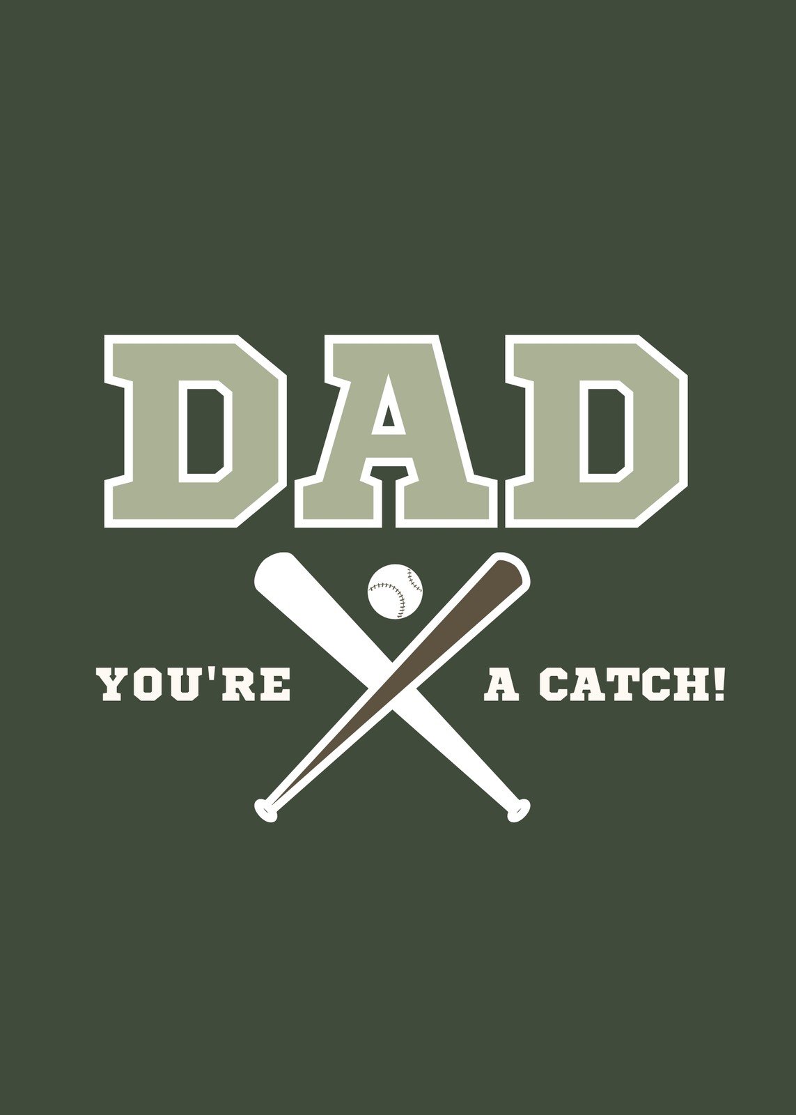 Baseball Game Father's Day Card