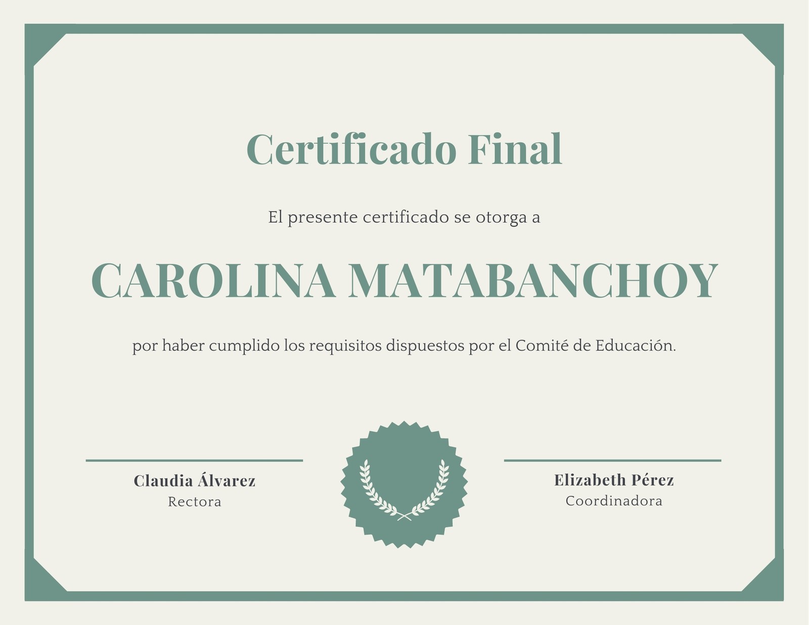 Gris Con Borde Diploma de Bachillerato Certificado