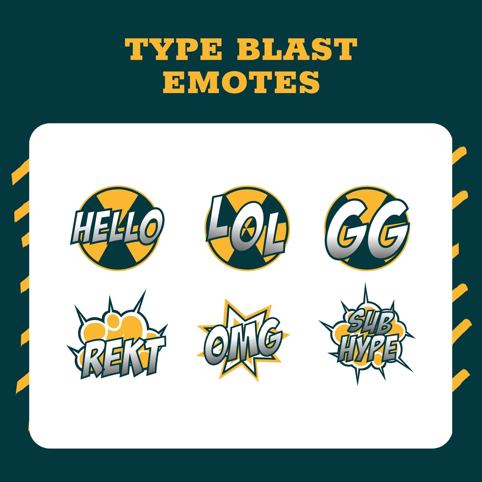 Yellow and Green Type Blast Tactical Emote