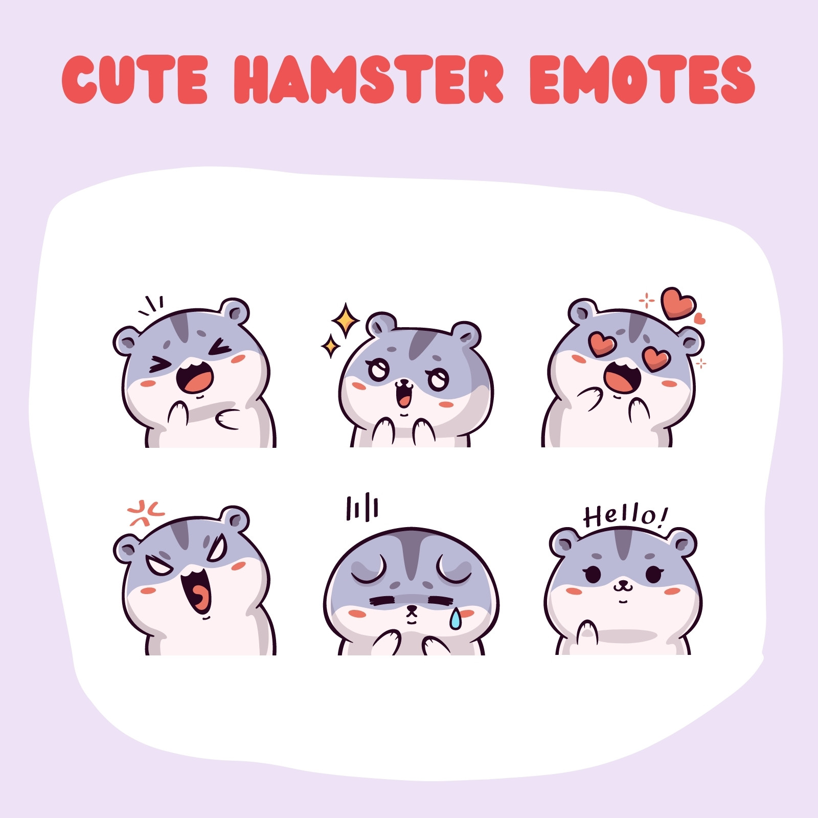 Purple Cute Hamster Emote