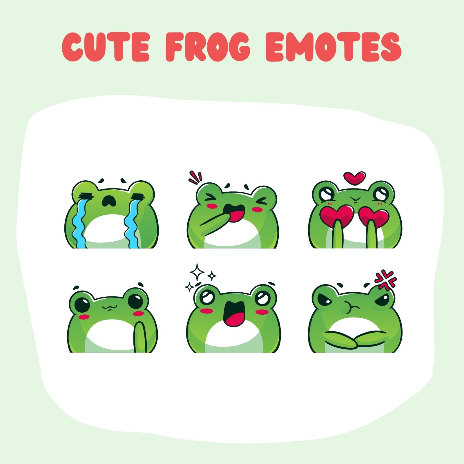 Green Cute Frog Emote