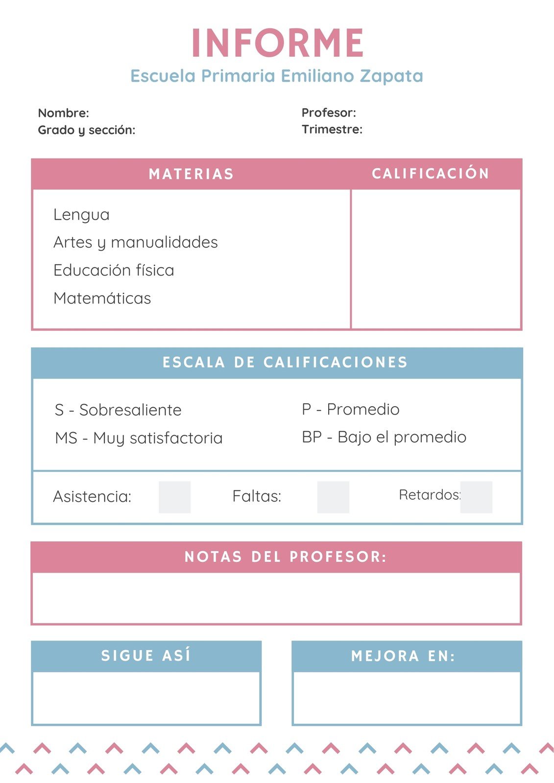 Plantillas Para Boletas De Calificaciones De Preescolar Canva