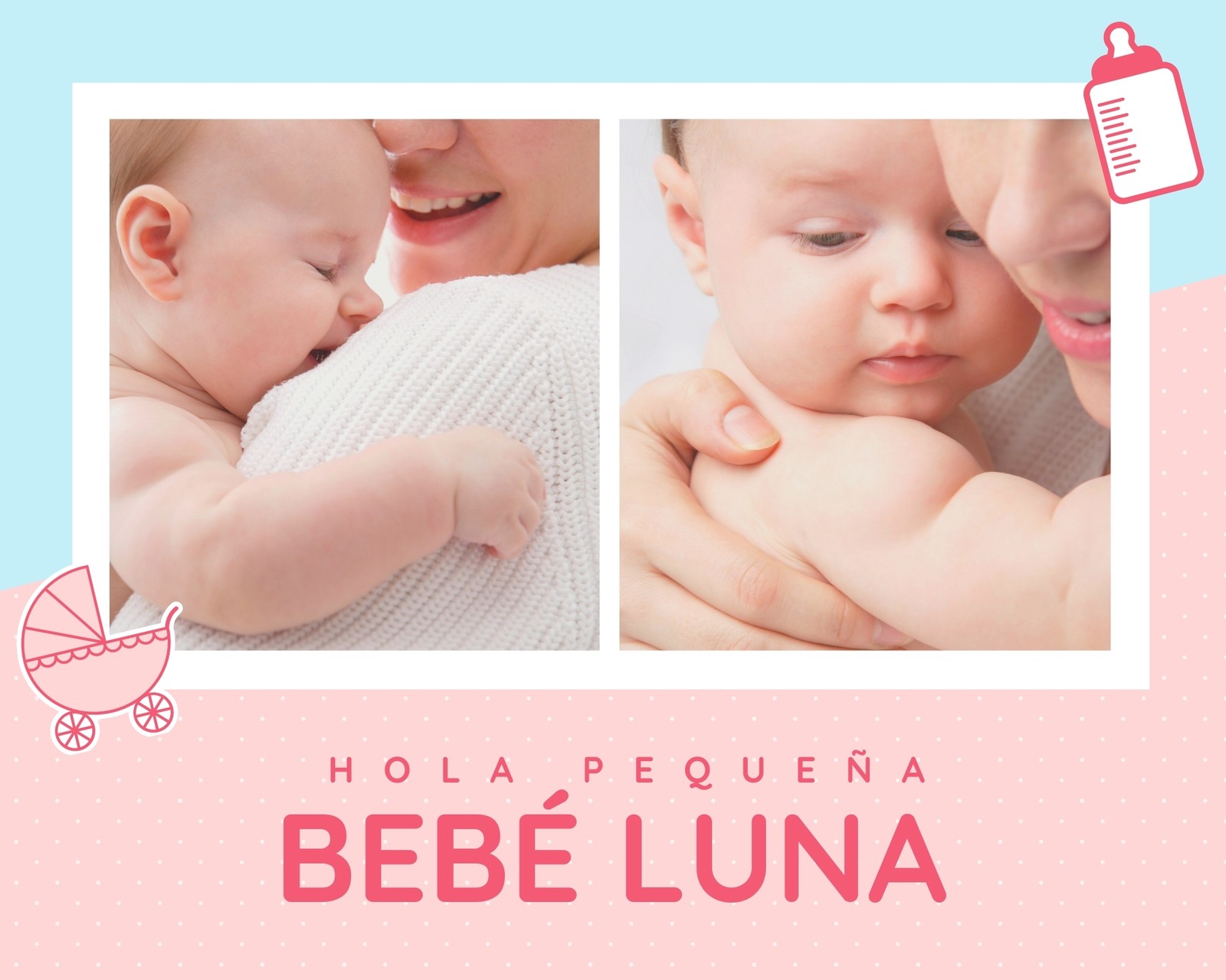 Pastel Bebé Collage de Fotos