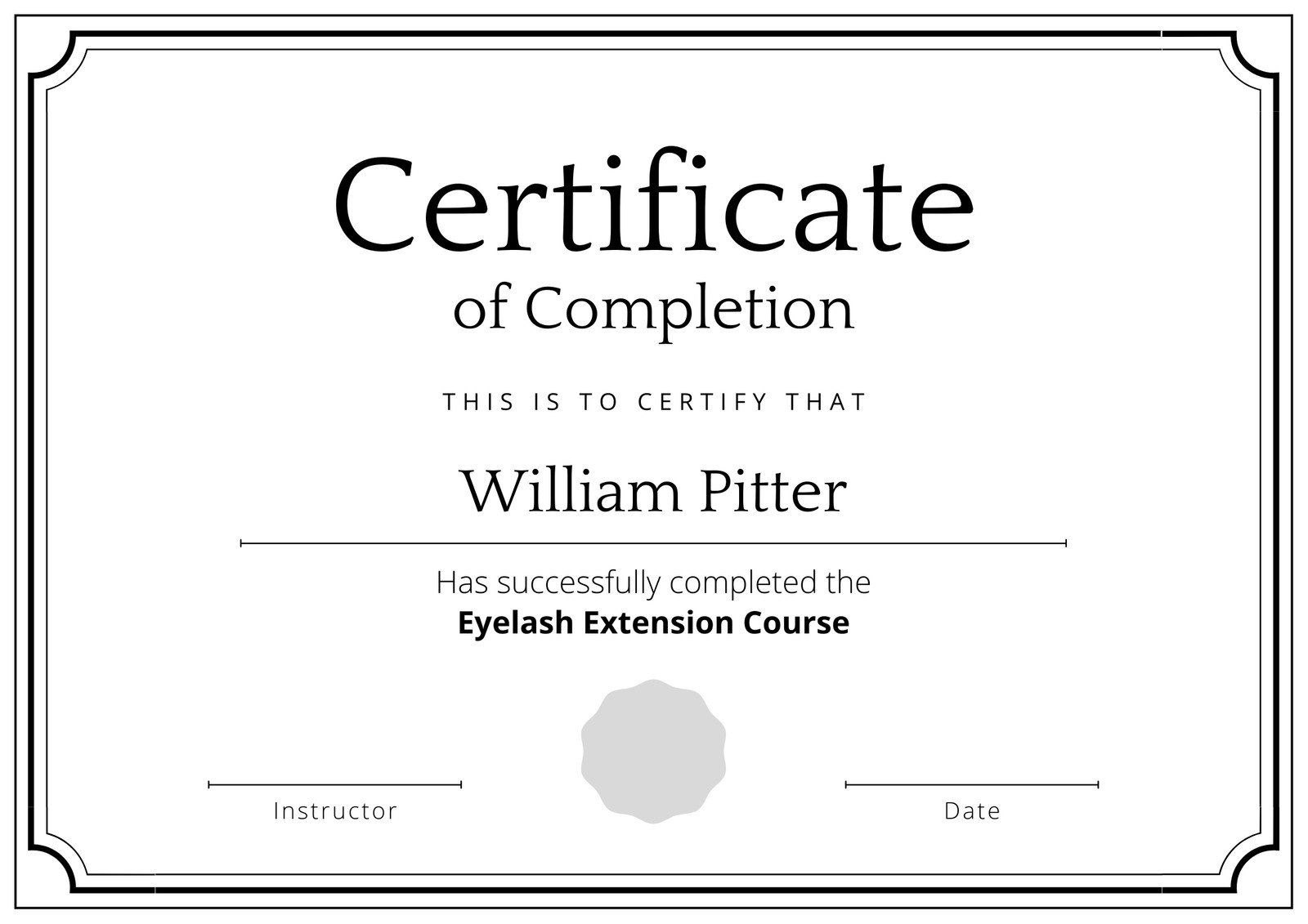 Free printable, customizable course certificate templates  Canva Inside Certificate Of Disposal Template