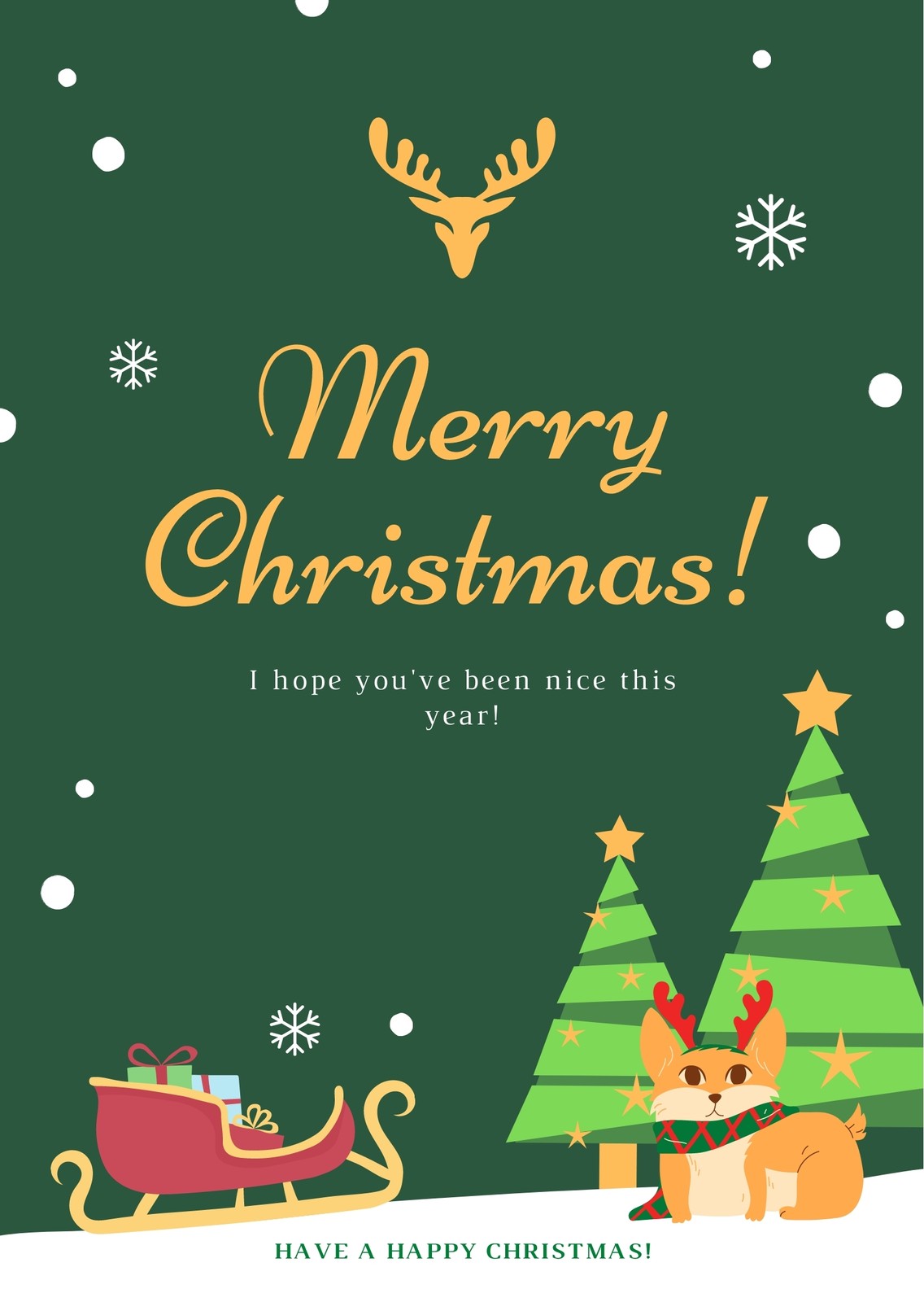 Free, beautiful, and customizable Christmas card templates  Canva Pertaining To Christmas Thank You Card Templates Free