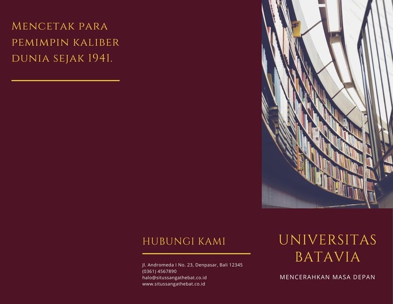 Contoh Desain Brosur Kampus Universitas Elegan Dan Menarik Desain Porn Sex Picture 