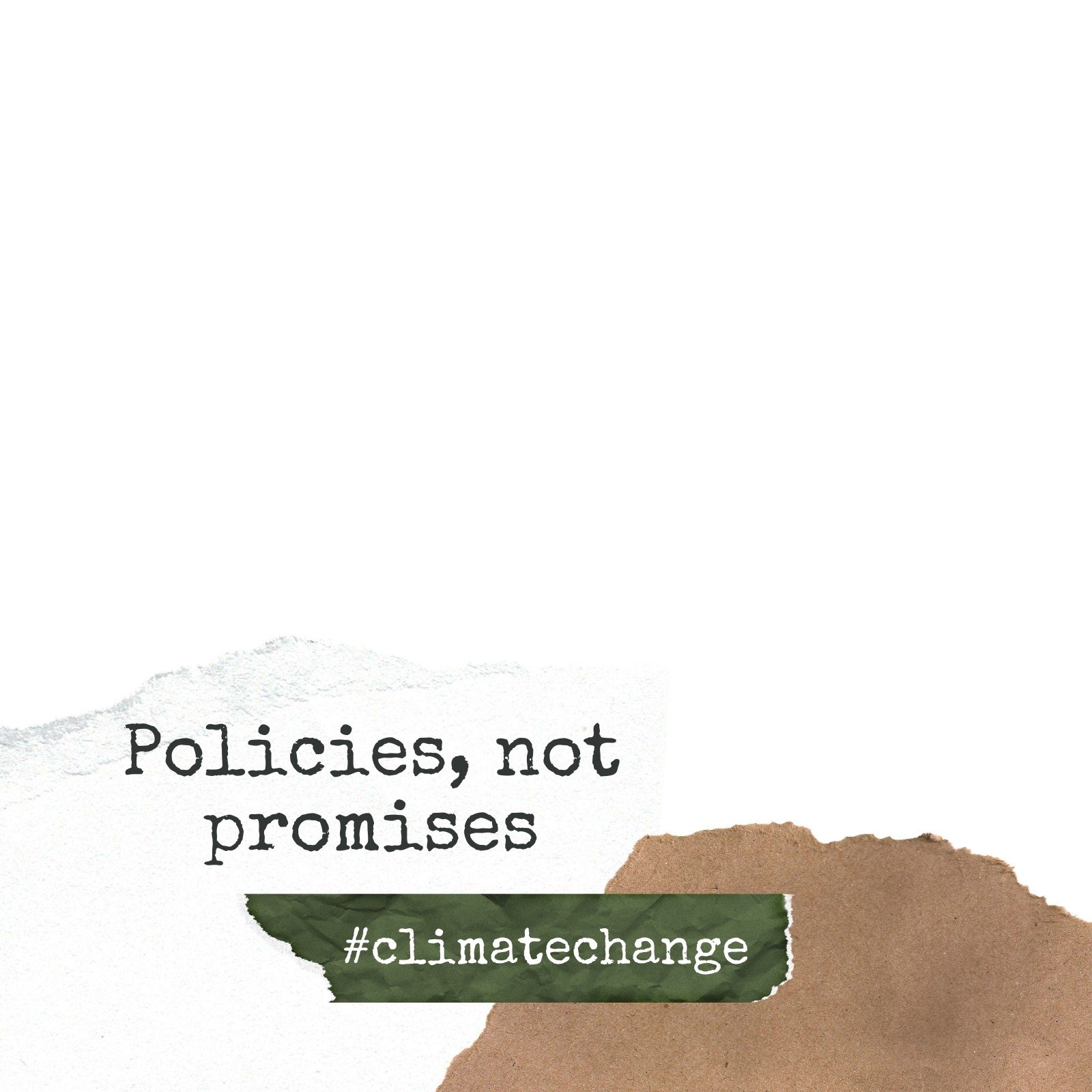 Green and Brown Paper Climate Change Facebook Profile Frame
