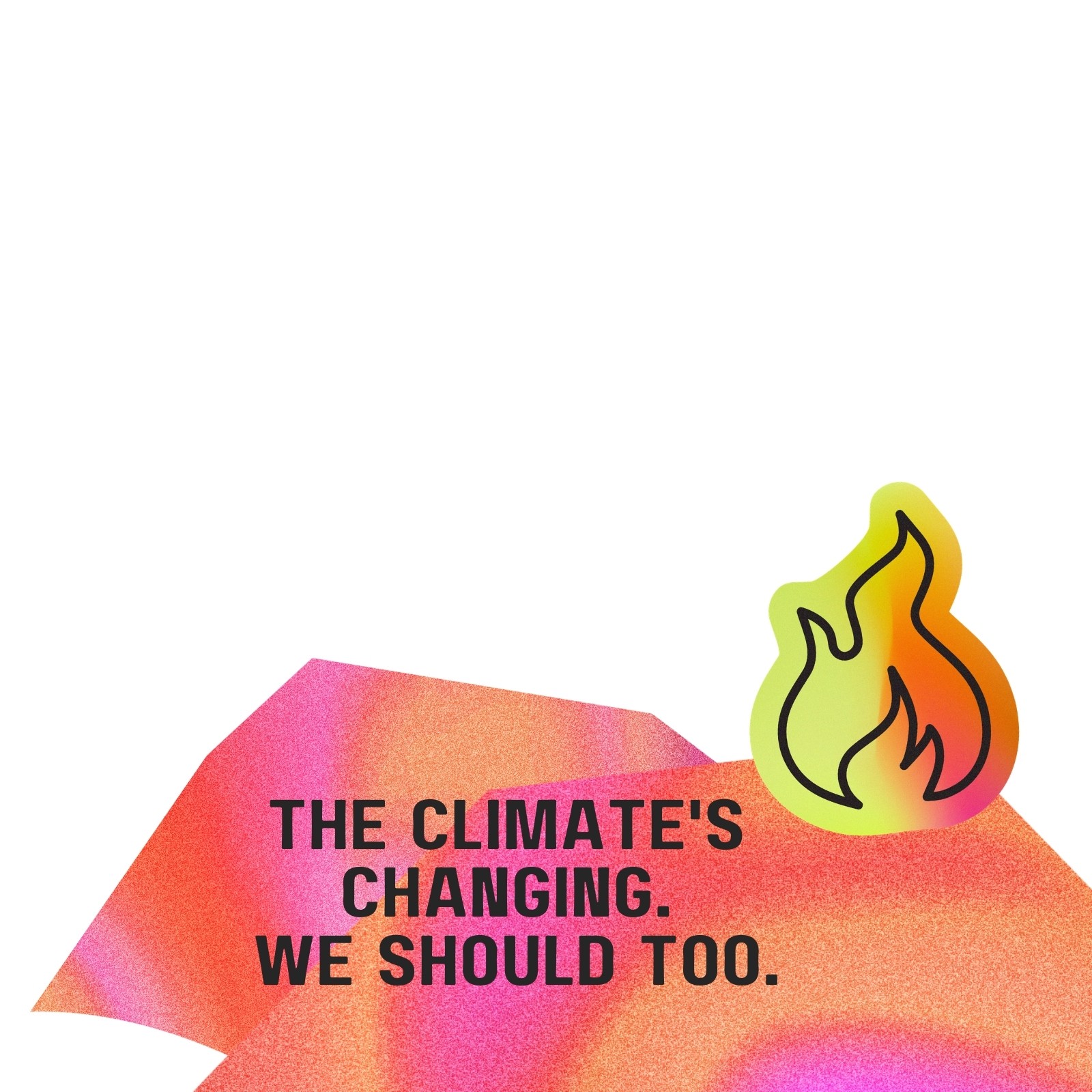 Red Orange and Pink Flame Gradient Climate Change Facebook Profile Frame