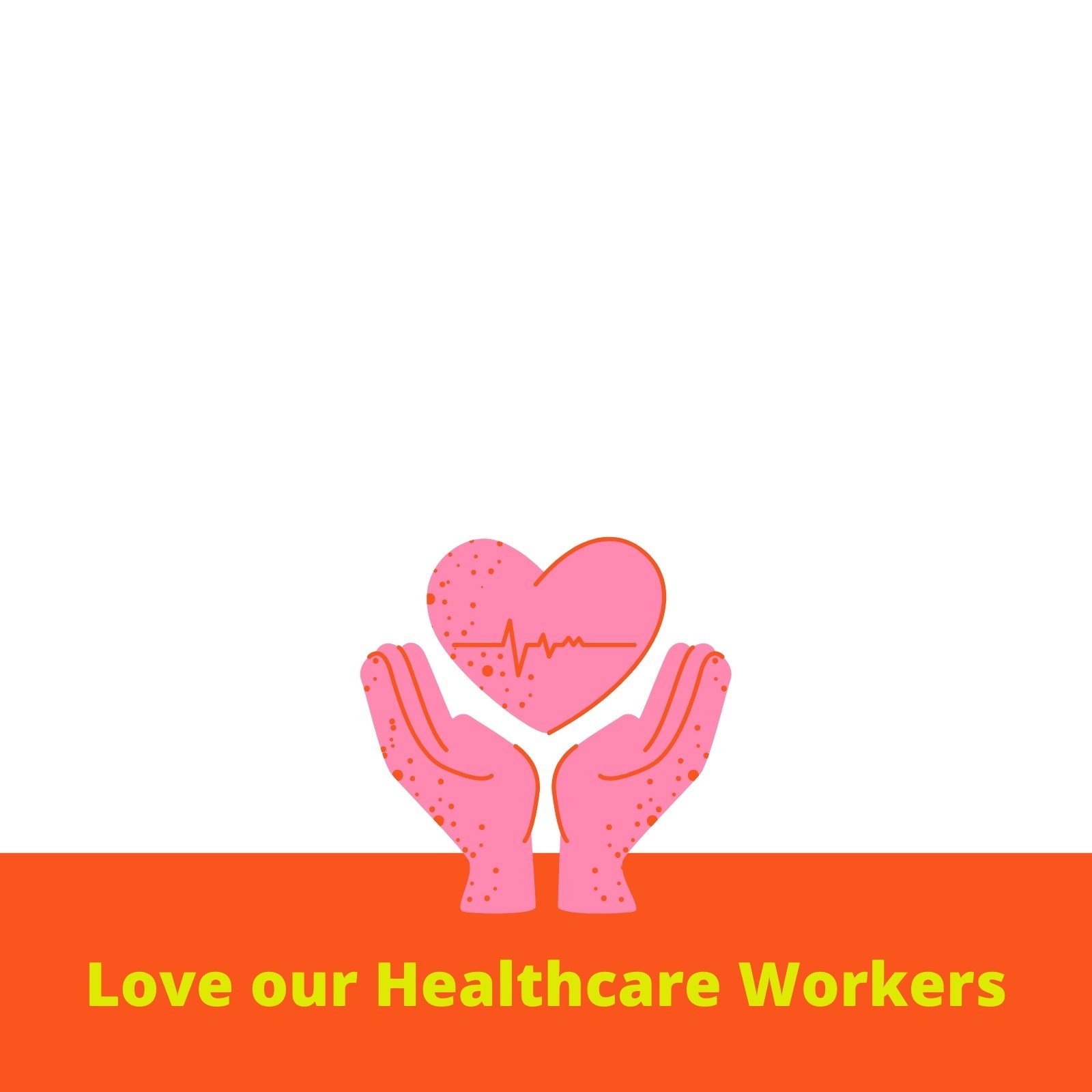 Orange and Pink Heart Health Facebook Profile Frame