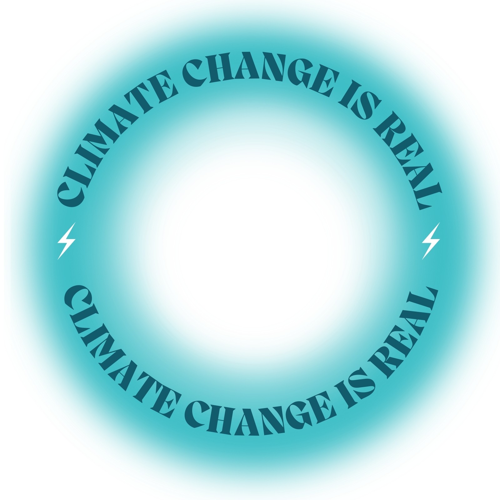 Turquoise Gradient Climate Change Facebook Profile Frame