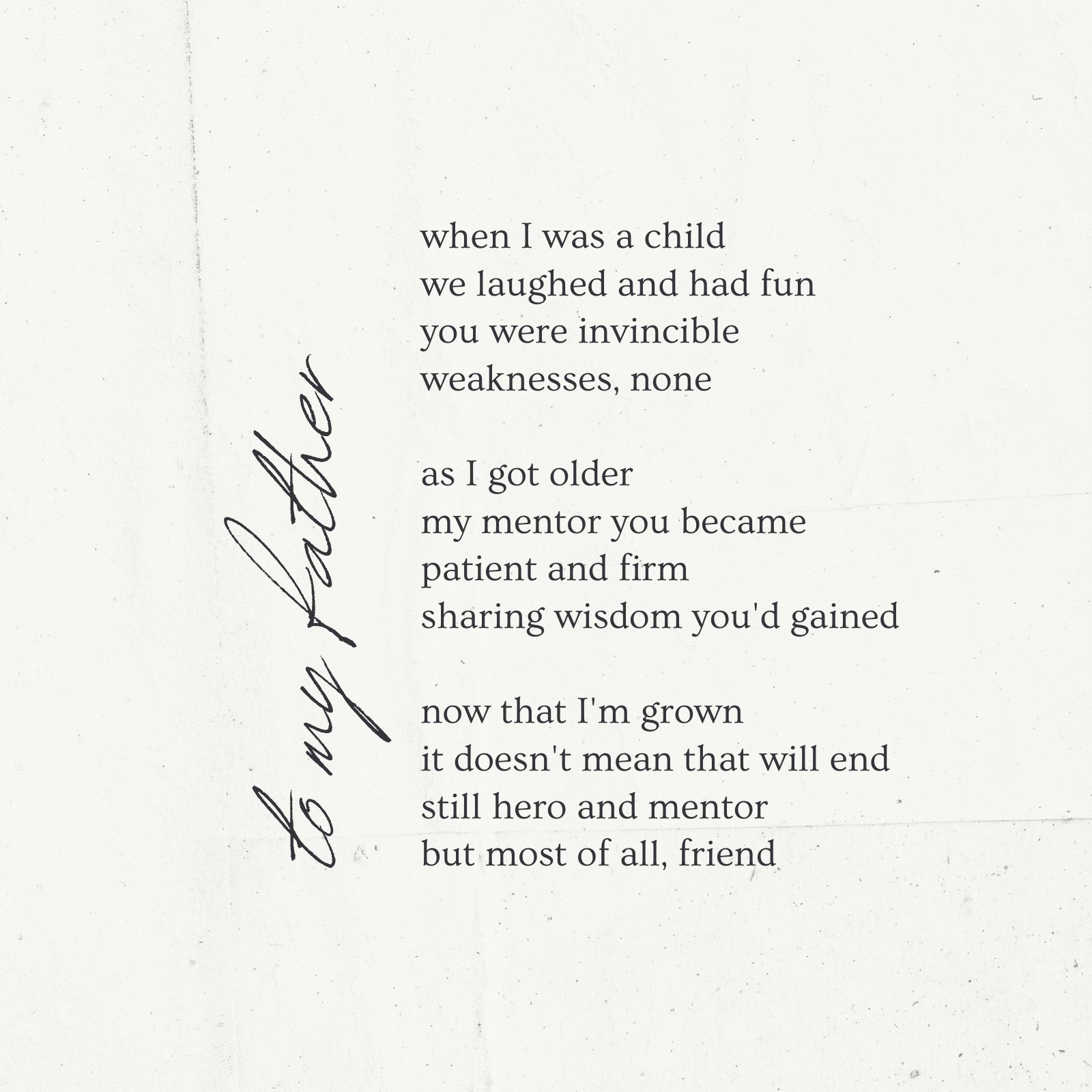 Minimal Father's Day Poem Instagram Post