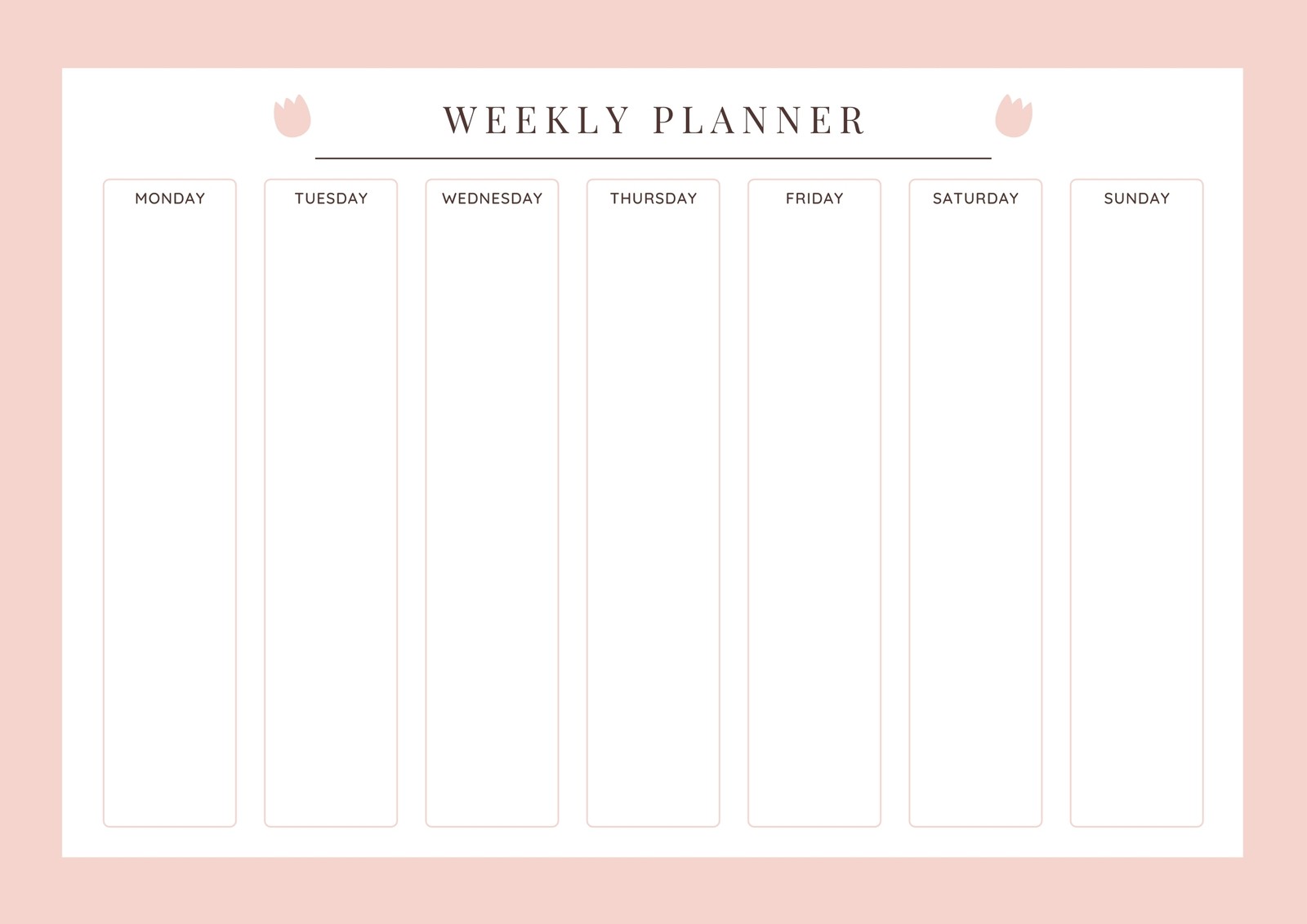 Download Free And Customizable Weekly Planner Templates Canva