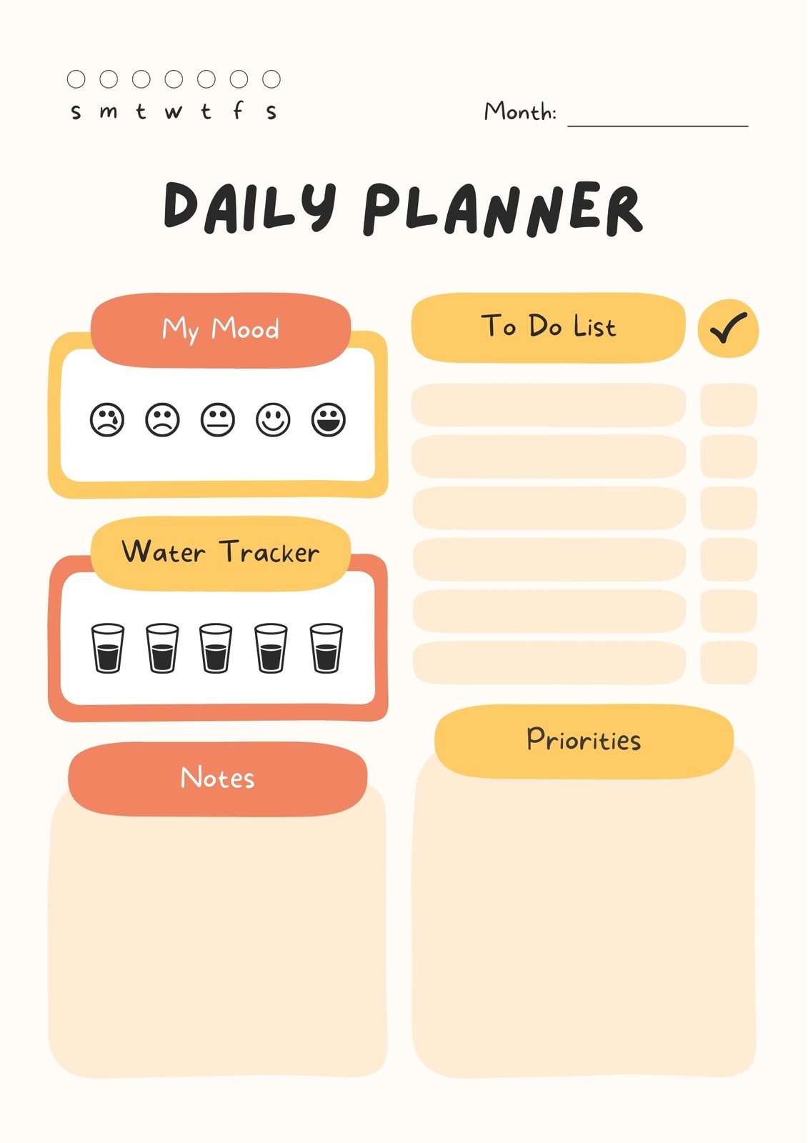 Page 20 - Free personalized monthly planner templates to print | Canva