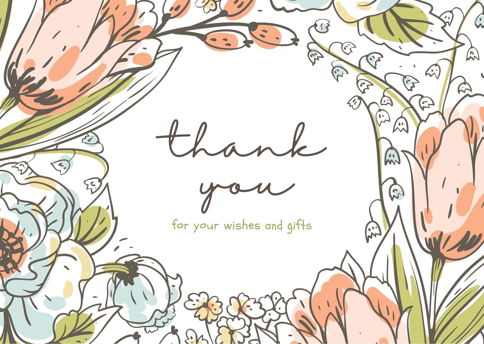 Page 23 - Printable, customizable thank you card templates  Canva With Powerpoint Thank You Card Template