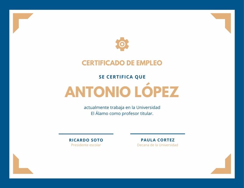 Plantillas Para Certificados De Trabajo Editables Canva