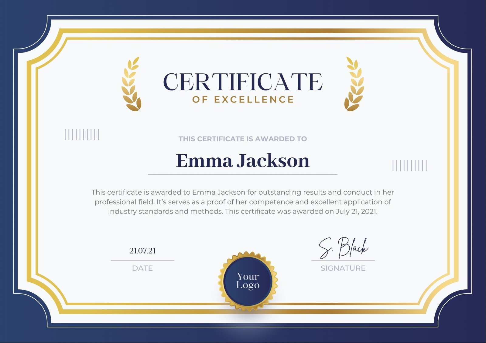 Page 21 - Free, printable, and customizable award certificate With Regard To Elegant Certificate Templates Free