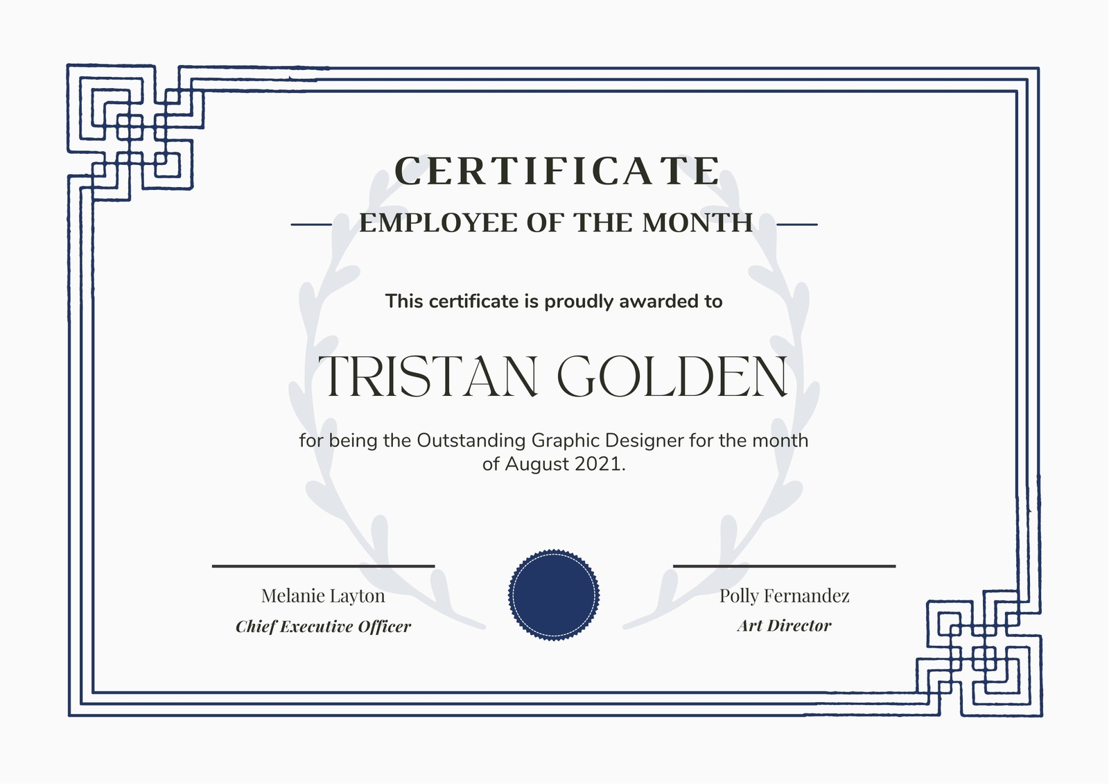 Free printable employee of the month certificate templates  Canva Intended For Employee Of The Month Certificate Template With Picture