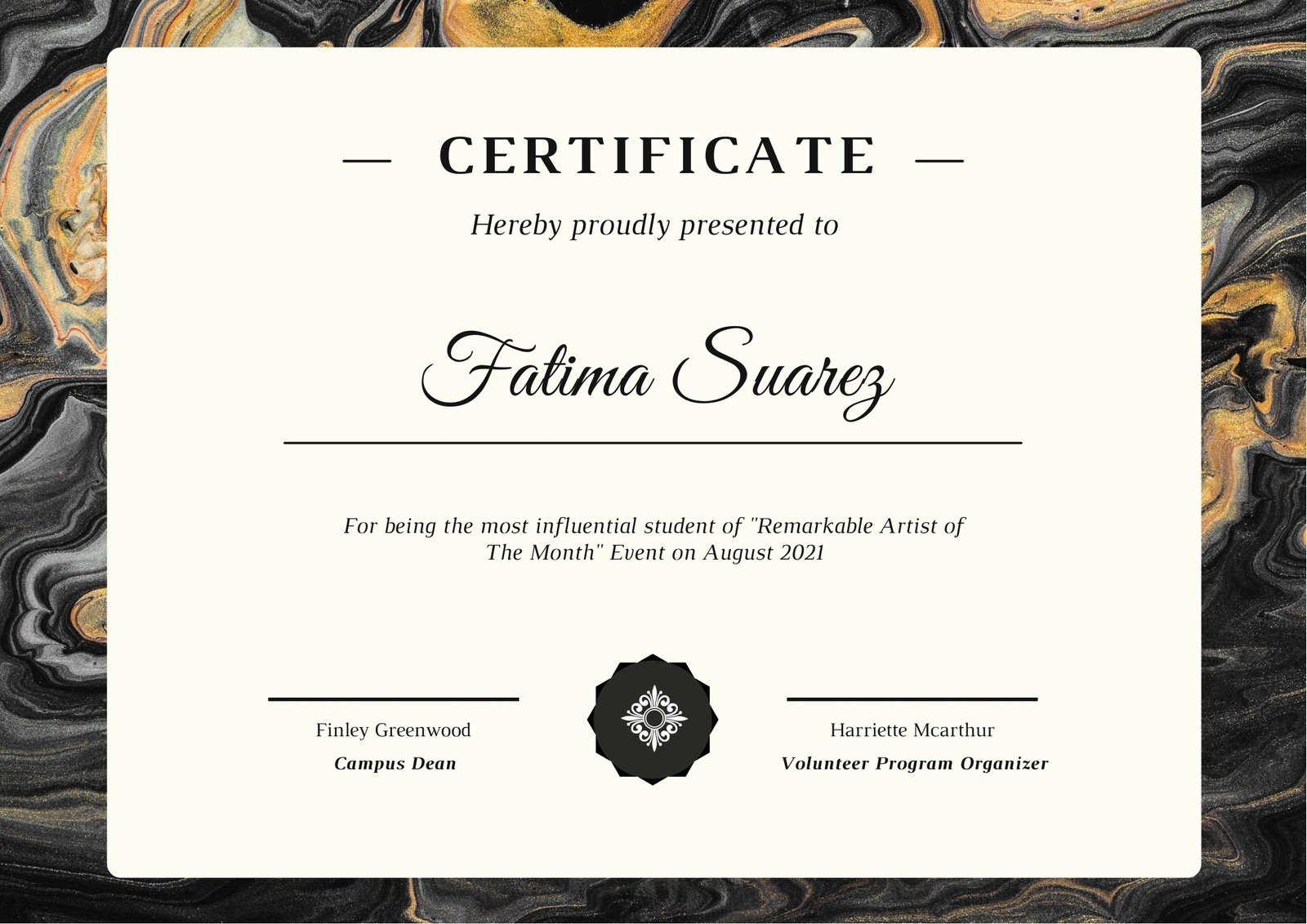 Free printable, customizable student certificate templates  Canva Intended For Free Printable Student Of The Month Certificate Templates
