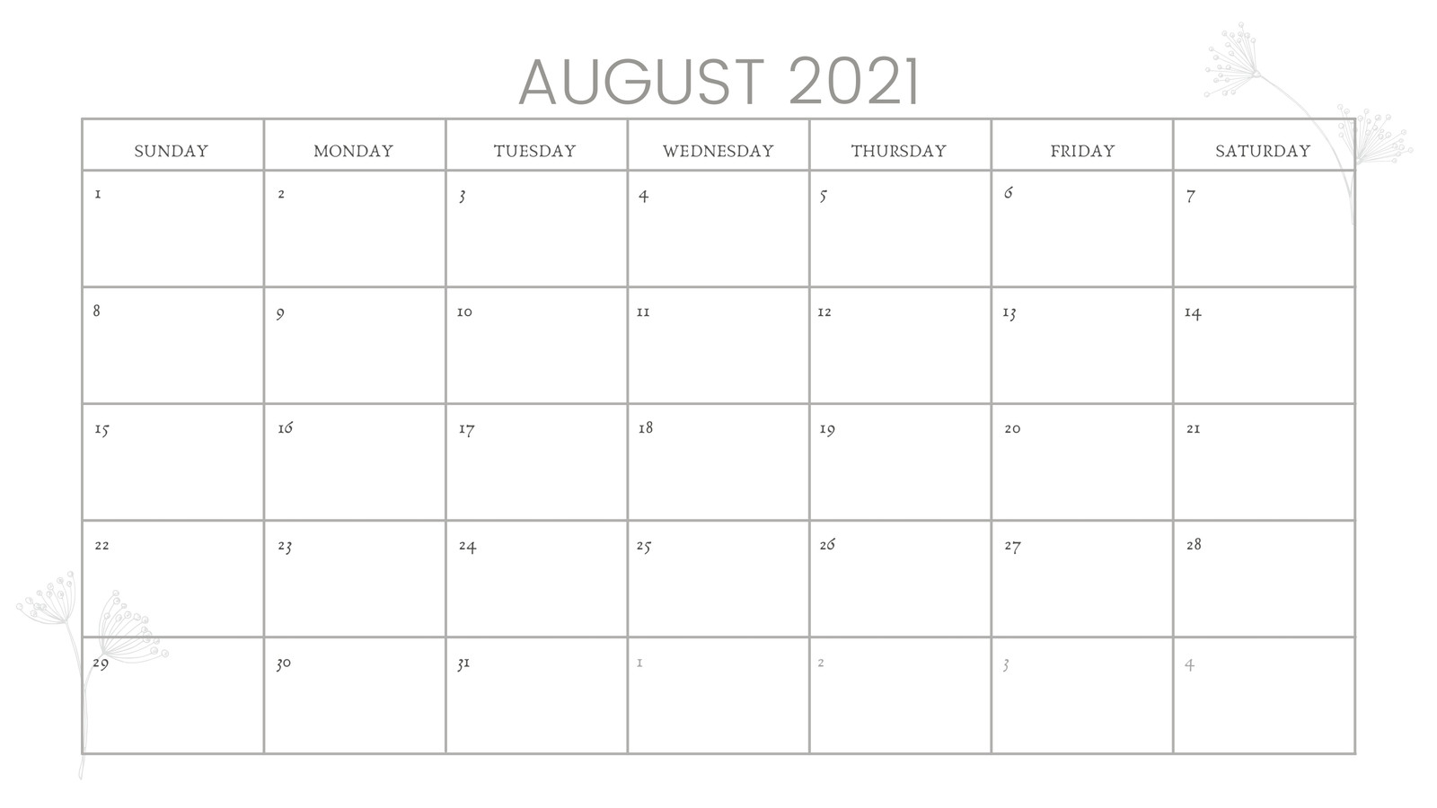 free printable customizable monthly calendar templates canva