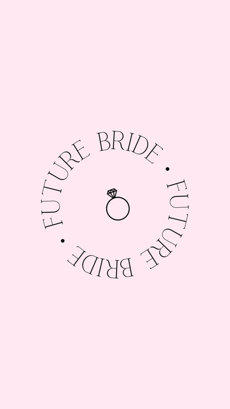 canva future bride ring circle text mobile wallpaper 2Pz51 sFp28