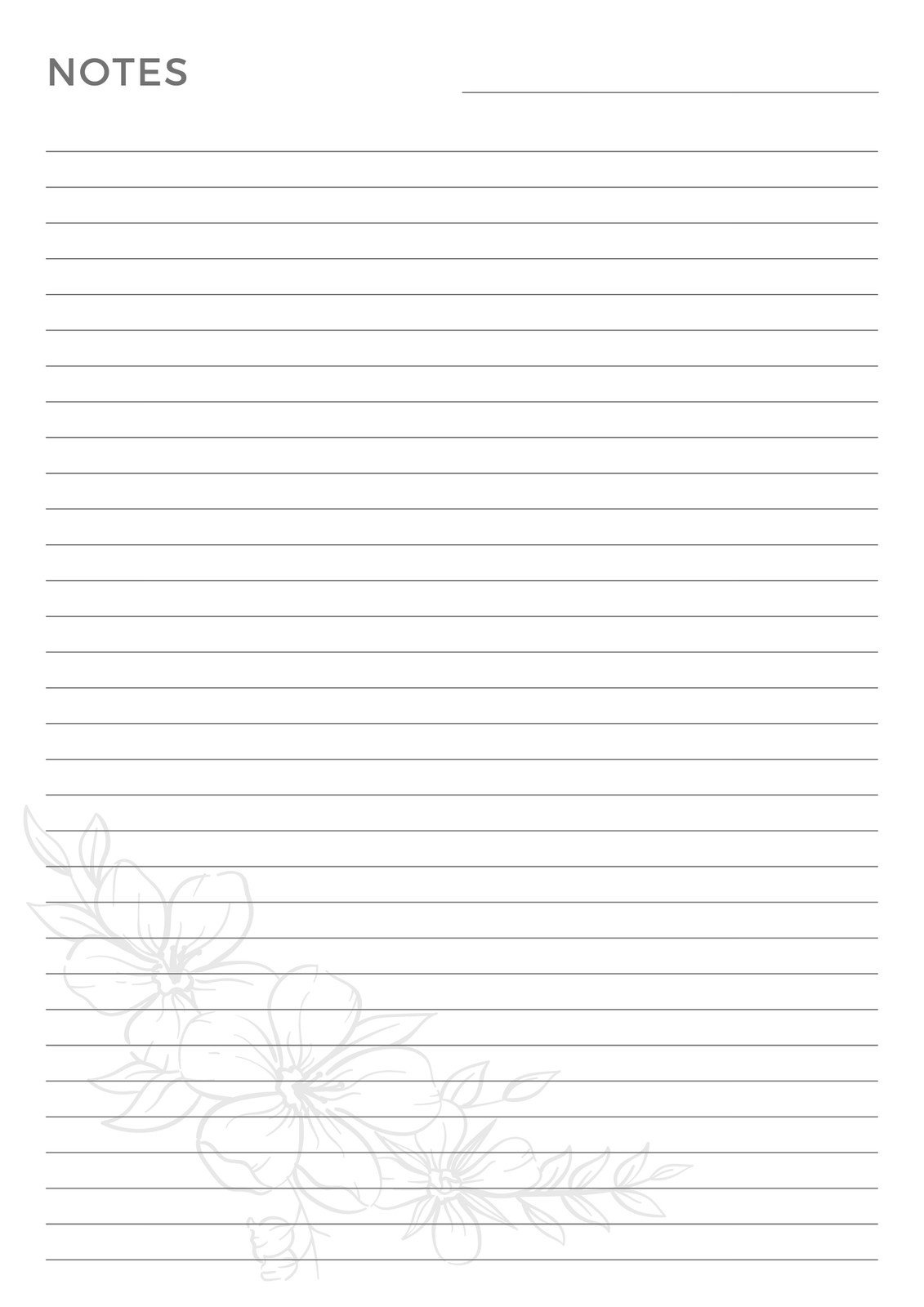 Note Taking Printable Sheet  Letter Size Template for Notes – Neat House.  Sweet Home Online Store