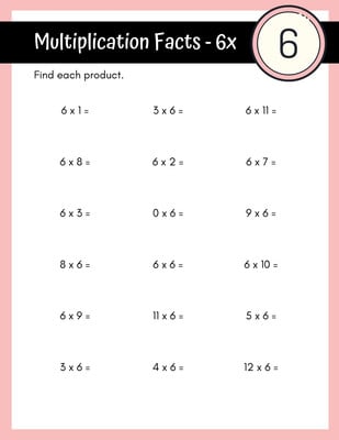 Free, printable, customizable math worksheet templates | Canva