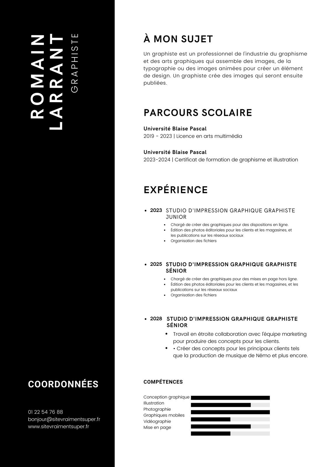 CV professionnel les plus beaux mod les du Web Canva