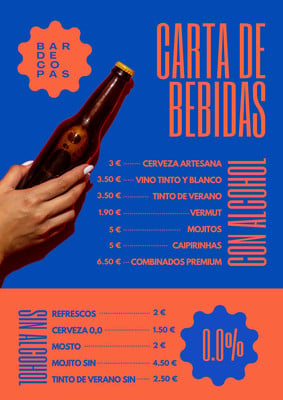 Plantillas de Menús de bar editables online  Canva