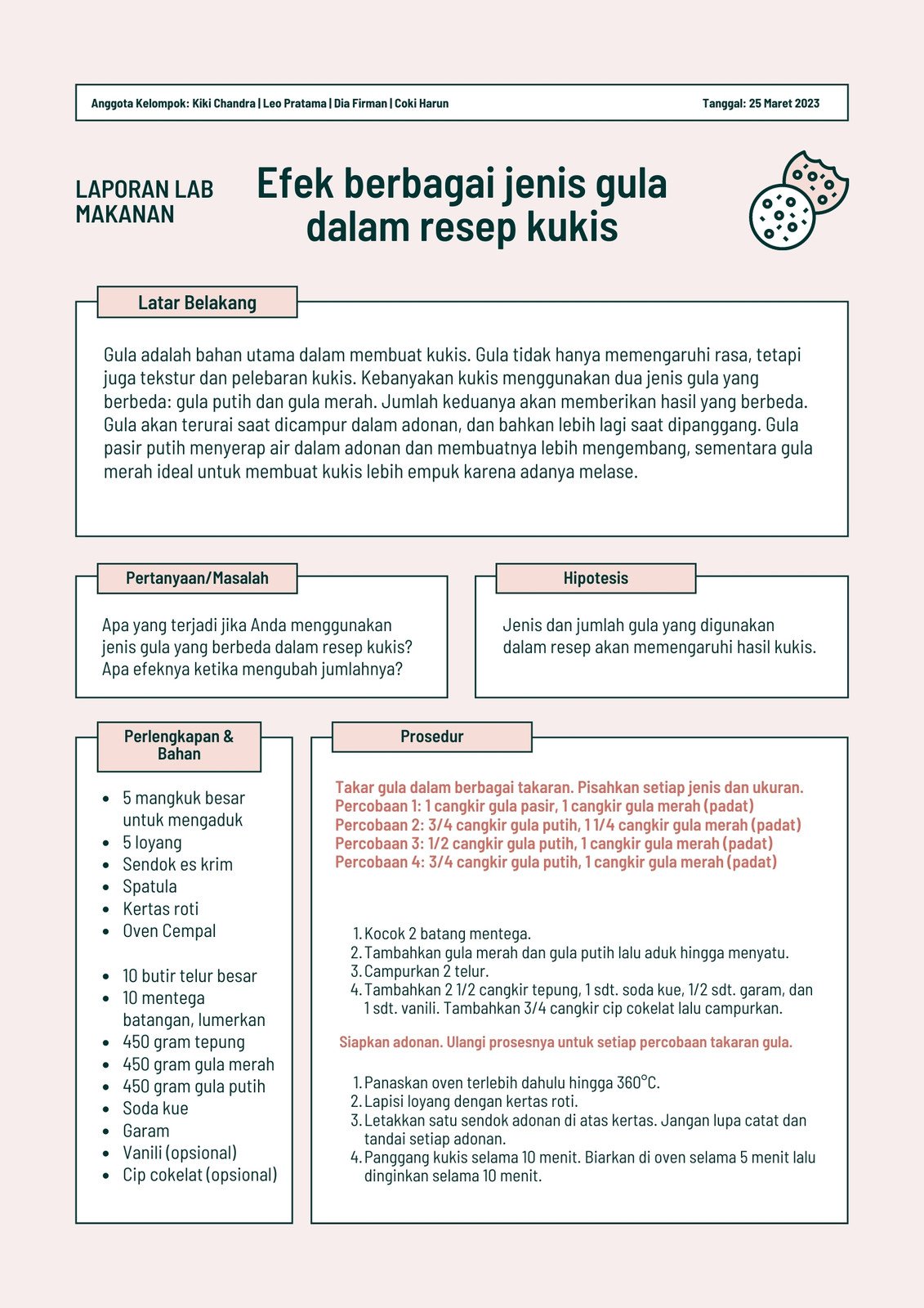 Contoh Laporan Kerja Bergambar