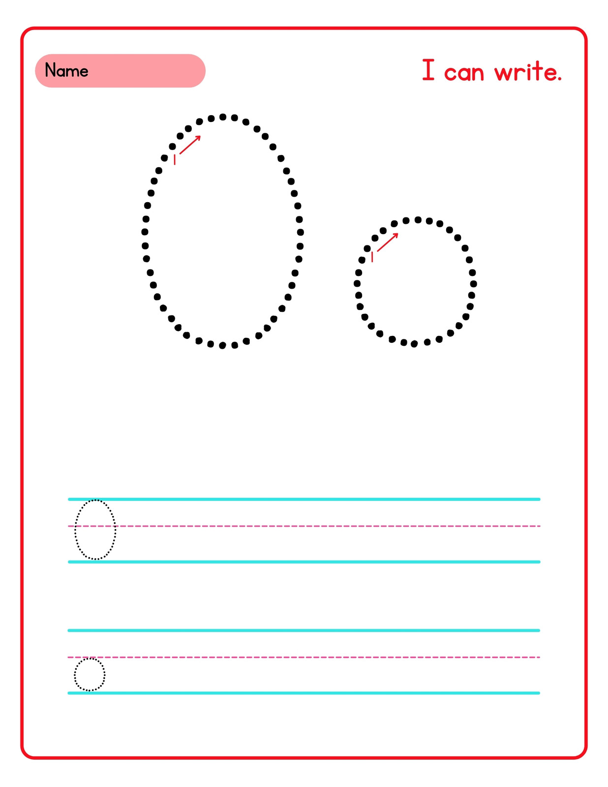 Free custom printable handwriting worksheet templates