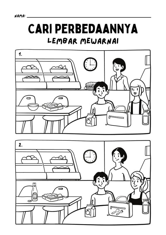 mewarnai gambar sekolah