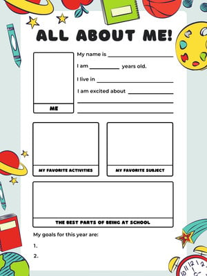 Free all about me poster templates to edit online | Canva