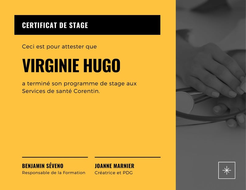 Attestation De Stage Mod Les Gratuits Personnaliser Canva The The Best Porn Website