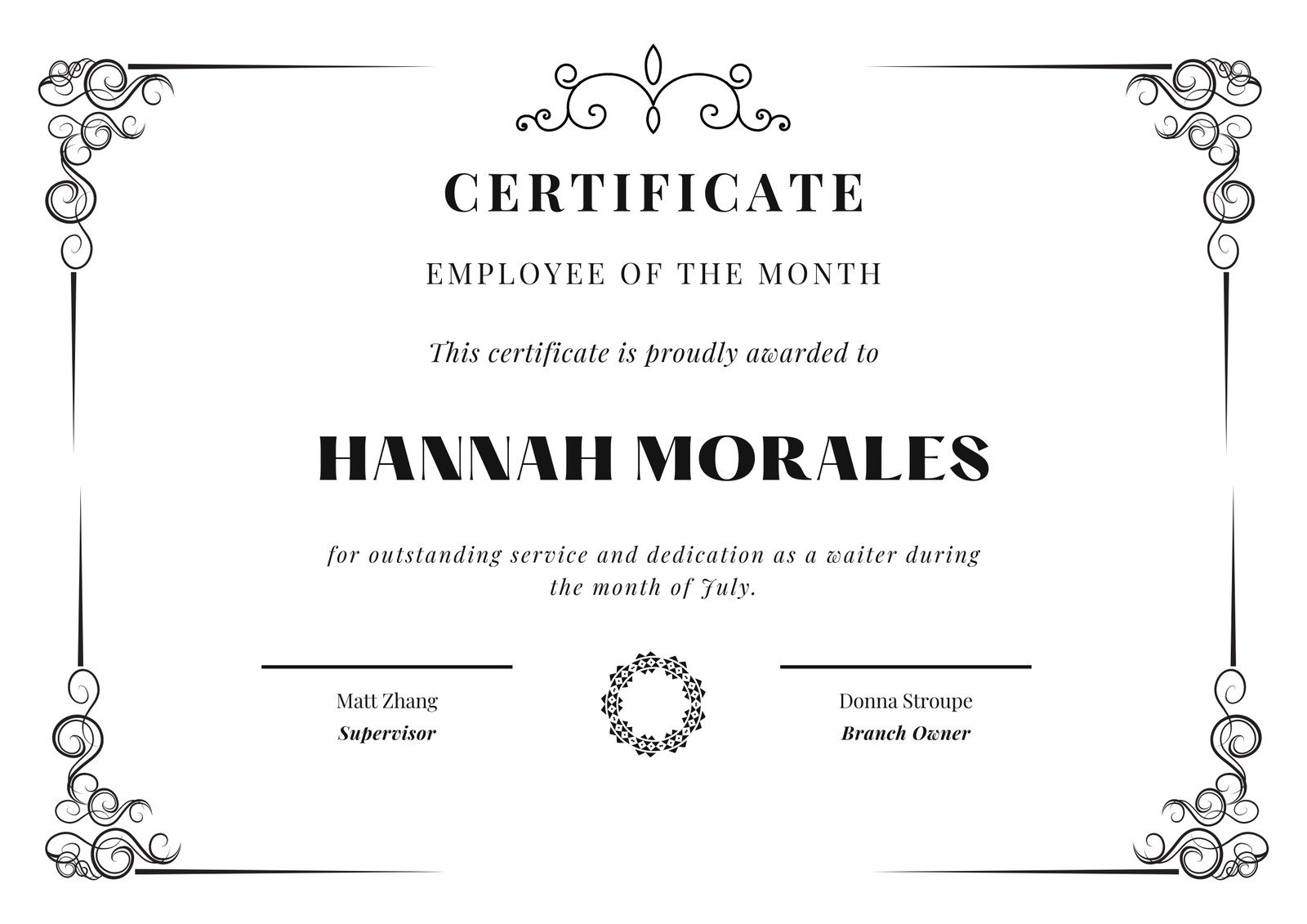 Free, printable, and customizable certificate templates  Canva For Free Printable Student Of The Month Certificate Templates