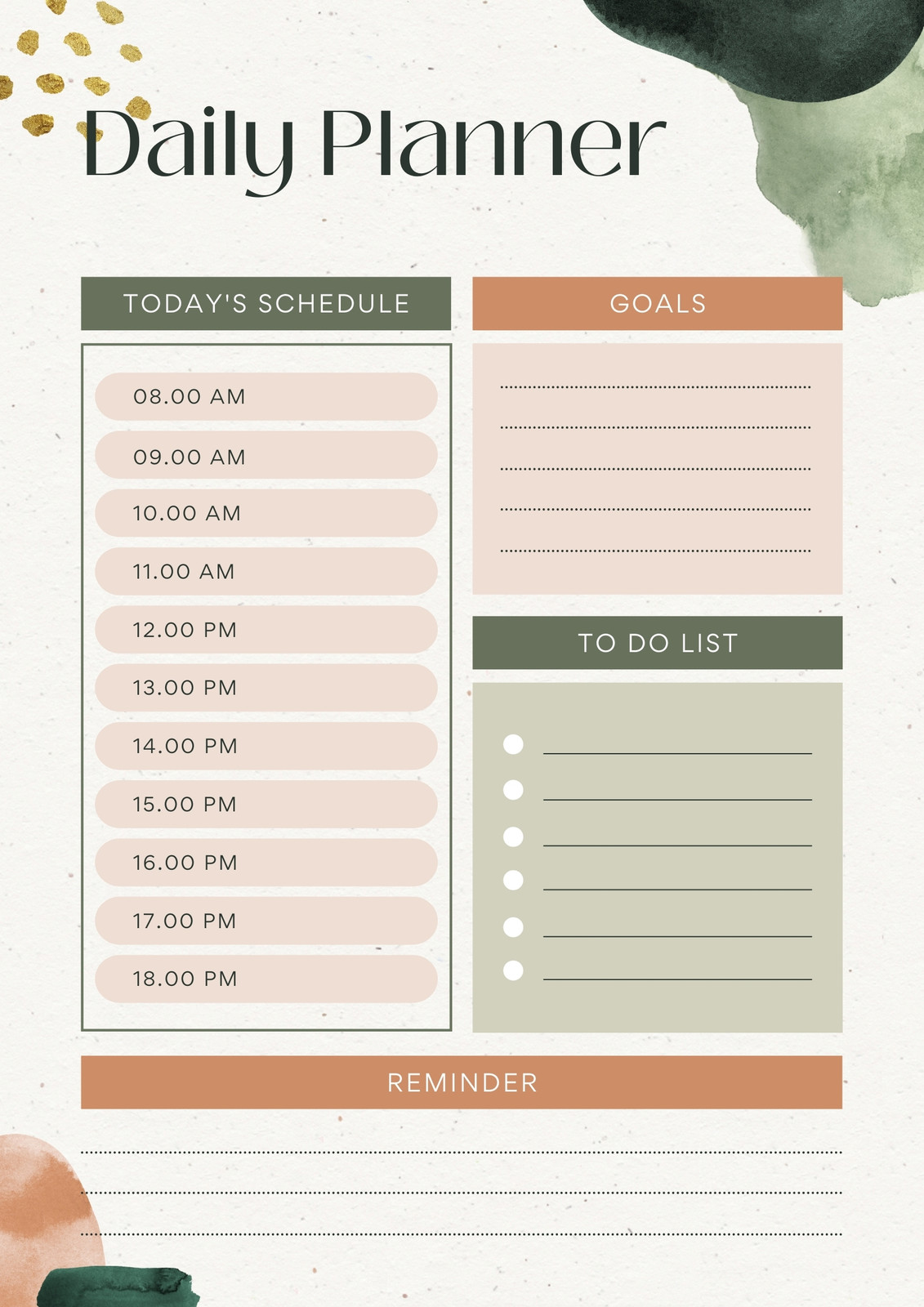 Page 14 - Free personalized monthly planner templates to print | Canva