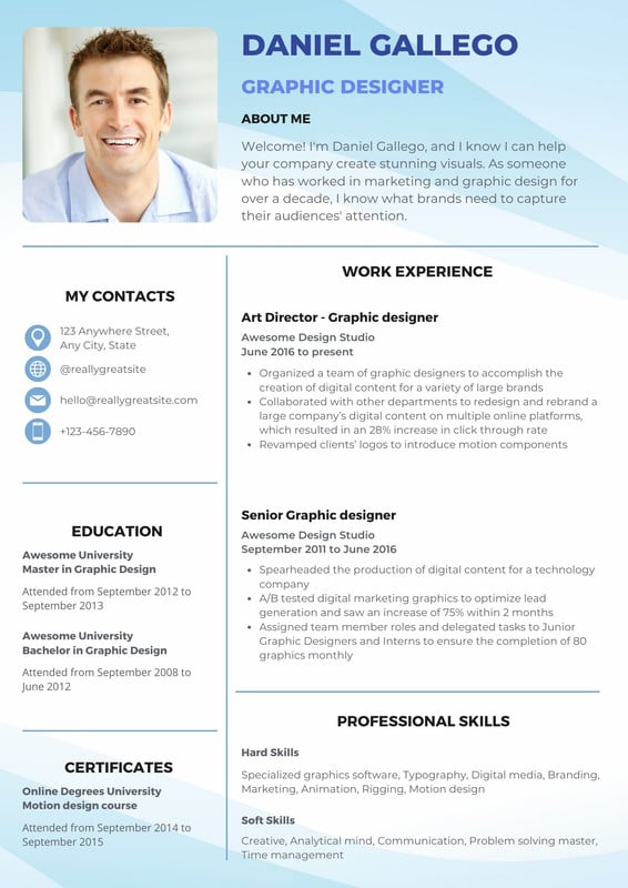 Page 15 - Free custom printable corporate resume templates | Canva